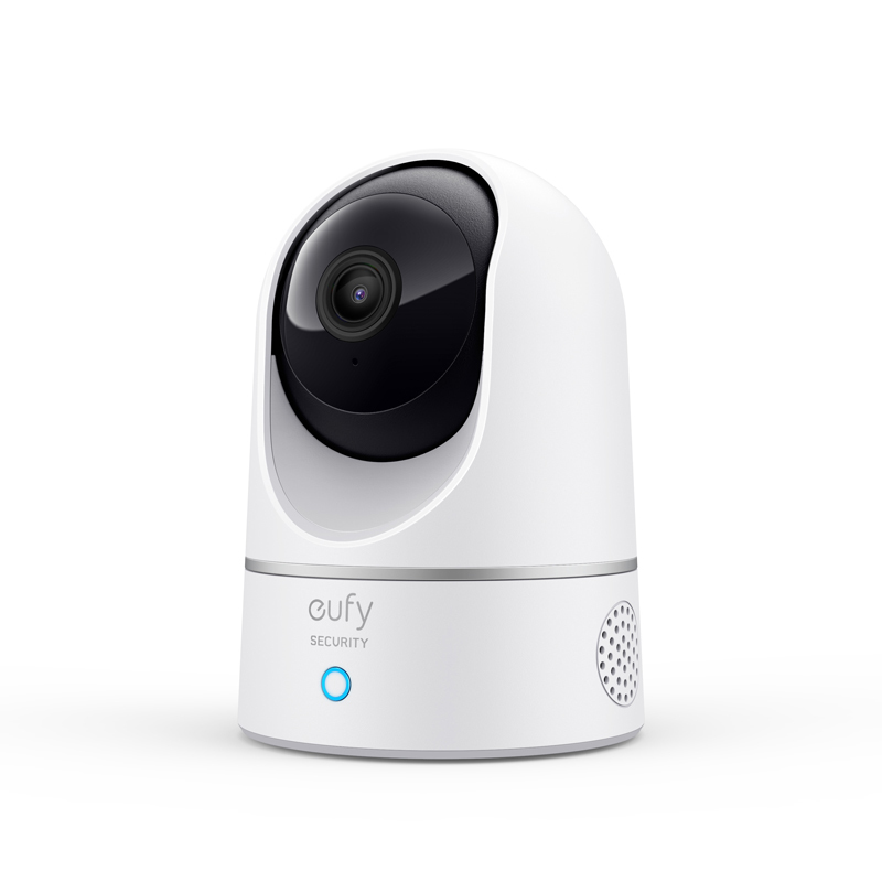 eufy by Anker Indoor Cam 2K Pan and Tilt Home Security Indoor Camera, Human and Pet AI, Works with Voice Assistants, Motion Tracking, Night Vision, MicroSD Card Required, HomeBase Not Required