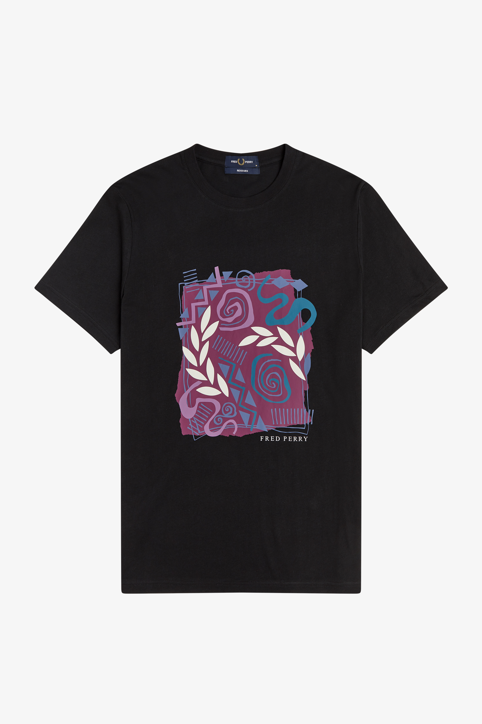 Fred Perry M2831 Mosaic Print T-Shirt - (Black)
