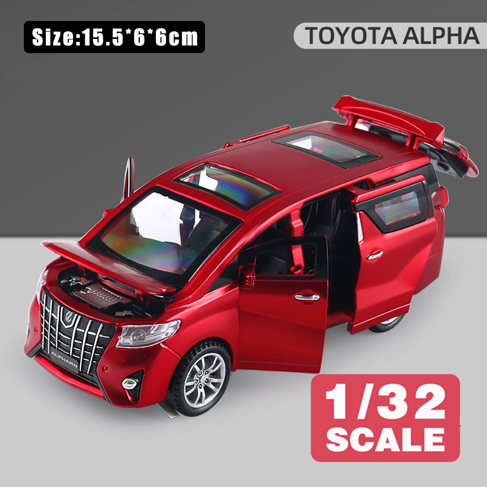 LEO 1:24 Toyota Alpha Diecast Model Car Toy Cars for Boys Toys Car For Kids Gift For Birthday