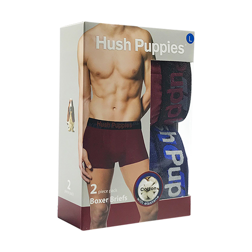 HUSH PUPPIES 2PCS MEN'S BOXER BRIEFS | COTTON ELASTANE