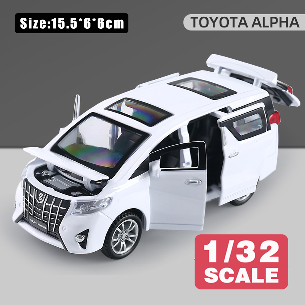 LEO 1:24 Toyota Alpha Diecast Model Car Toy Cars for Boys Toys Car For Kids Gift For Birthday