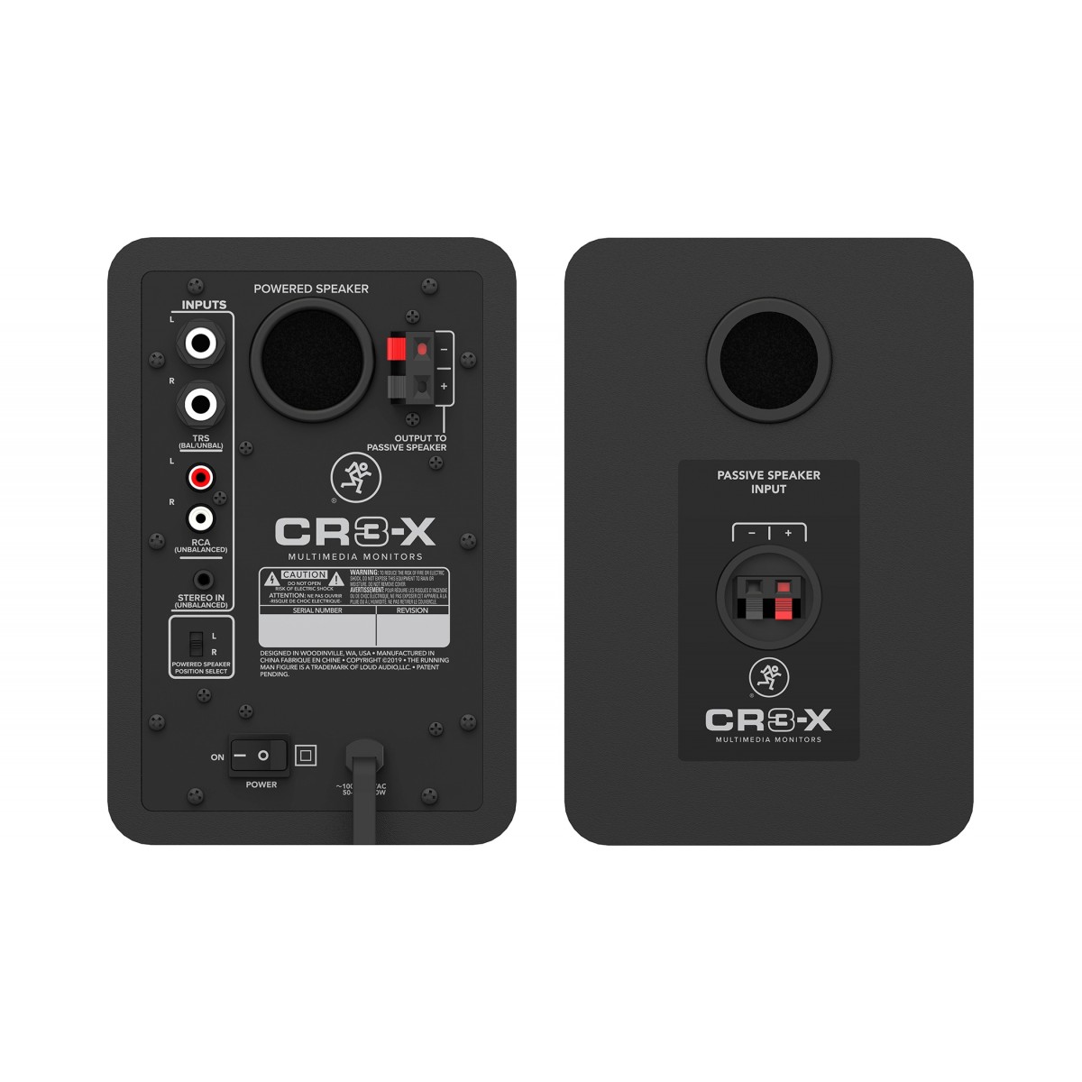 Mackie CR3-X 3" Active Studio Monitor, with 1/4" TRS, 1/8" TRS, and RCA Inputs (Pair) - Also Available in Bluetooth