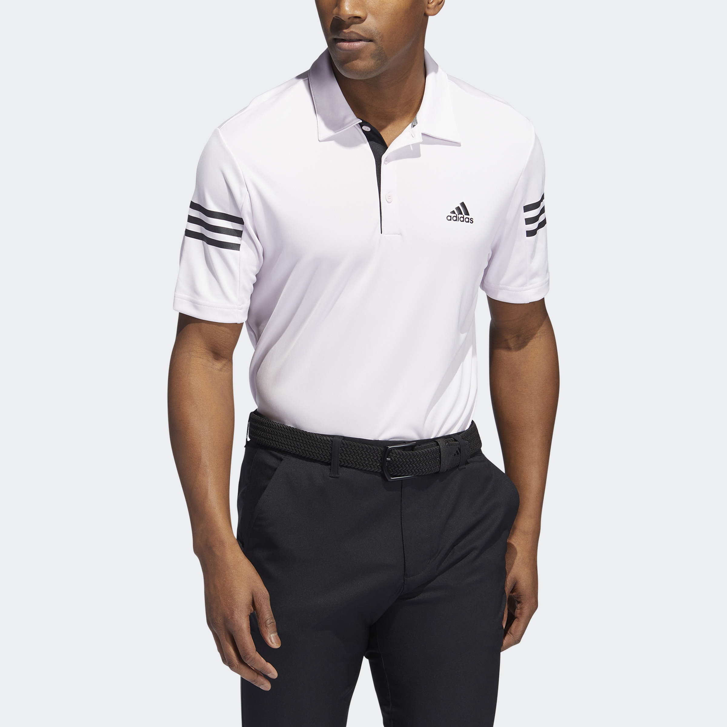 Adidas GOLF 3-Stripes Polo Shirt Pink HC5346