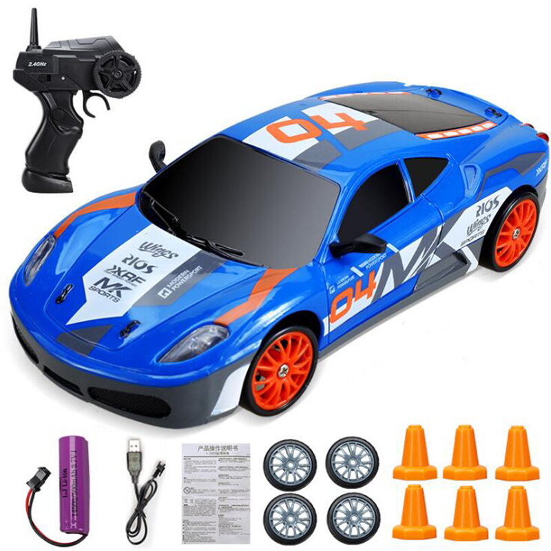 [Flash Sale] Kmoist RC Drift Car 1:24 2.4G AE86 GTR Model Toy Wireless Remote Control Stunt Cars High Speed Racing Vehicles with Replaceable Tires Toys For Kids Boys Gift