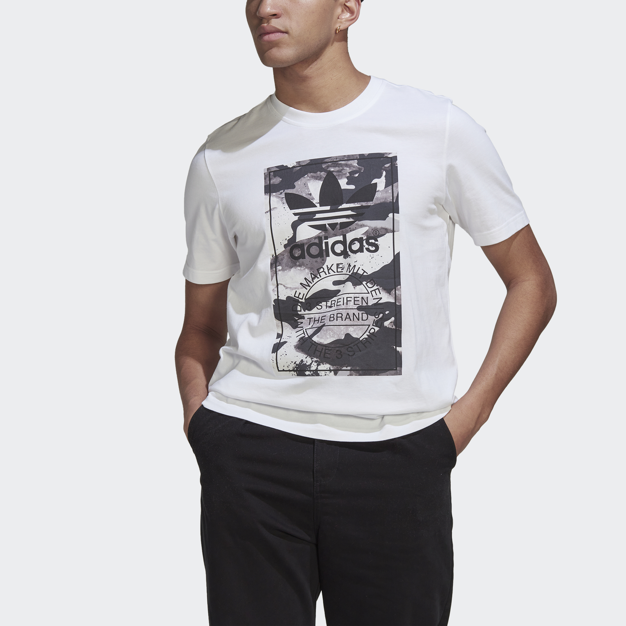 adidas ORIGINALS Graphic Camo Tee Men White HN6724