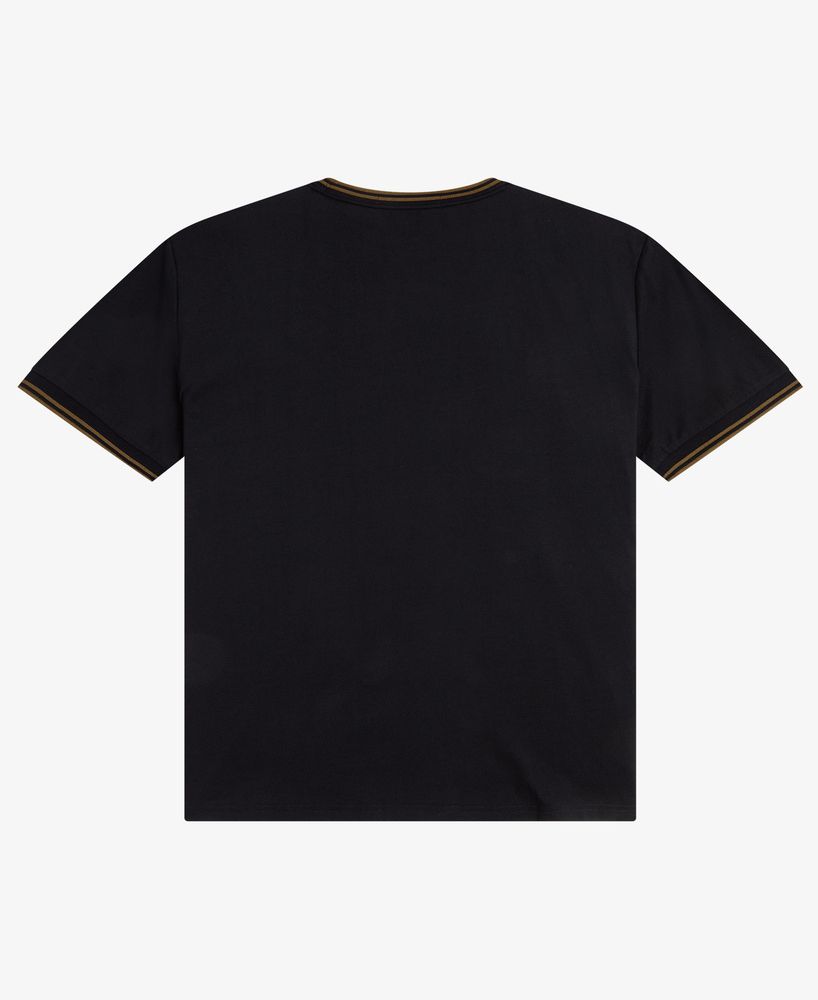 Fred Perry M1588 Twin Tipped T-Shirt (Black / Shaded Stone)