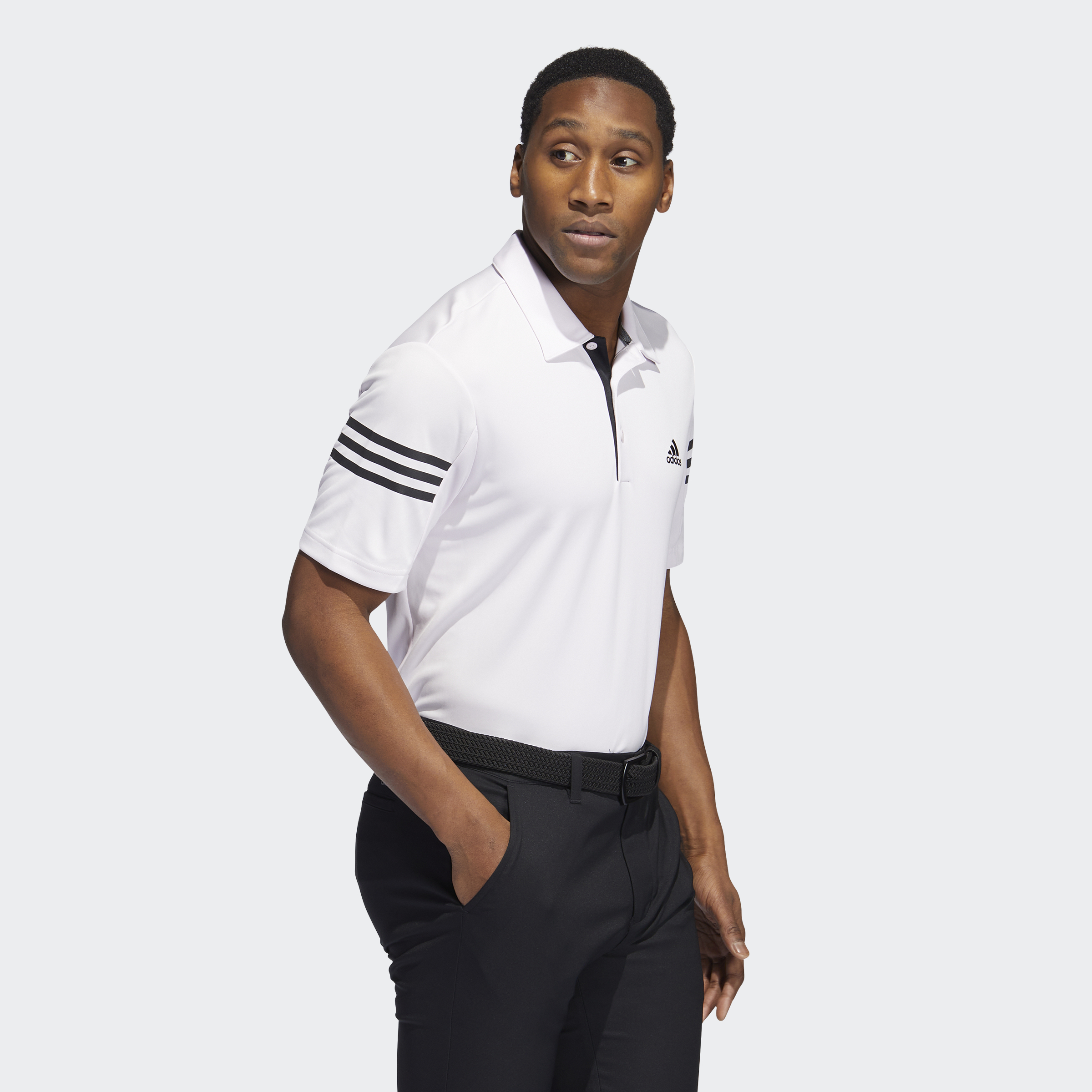 Adidas GOLF 3-Stripes Polo Shirt Pink HC5346