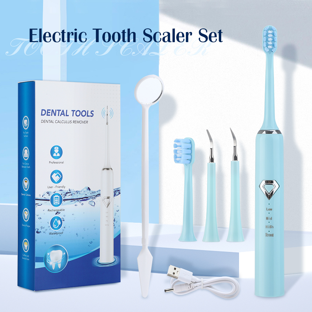 PASTSKY Electric Tooth Cleaner Machine Ultrasonic Dental Scaler USB Electric Toothbrush High Frequency Vibrations Whiten Tool