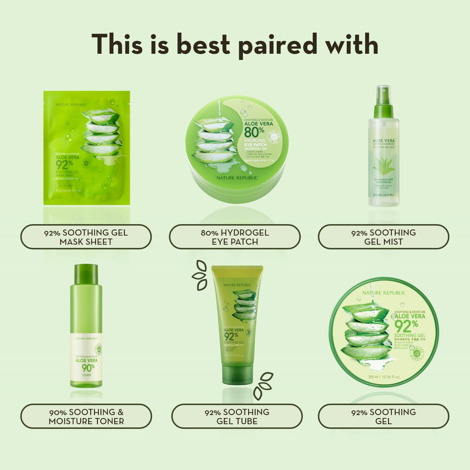 Nature Republic Soothing & Moisture Aloe Vera 92% Soothing Gel Tube - Mositurizer for Dry Skin (250 mL)